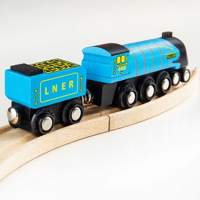 Bigjigs Rail fa Mallard mozdonymodell pályával