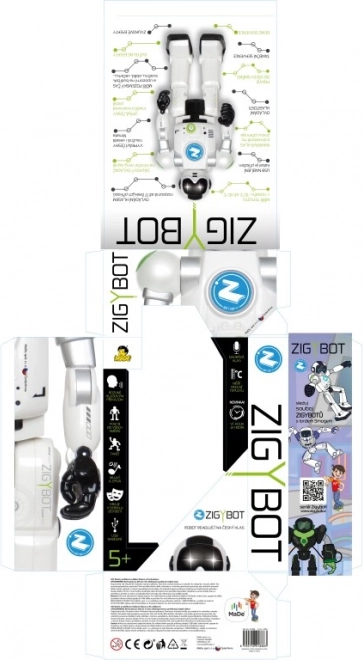Interaktív robot Zigy fekete