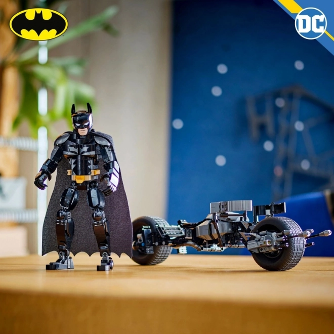 Batman és Bat-Pod motorkerékpár összerakható figura