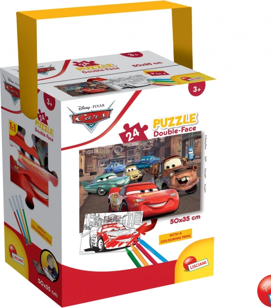 Gyerek puzzle Cars: kétoldalas, 24 darabos