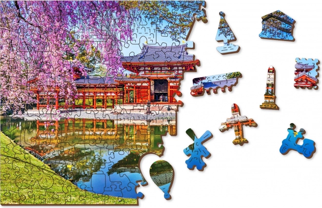 Fa puzzle Byodo-in templom, Kyoto, Japán