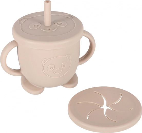 2 az 1-ben pohár: szívószállal és uzsonnához