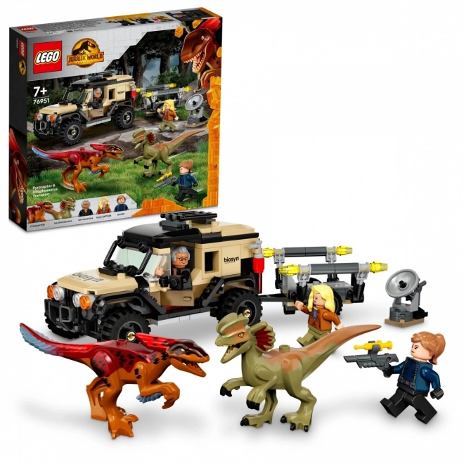 LEGO Jurassic World Pyroraptor és Dilophosaurus szállító