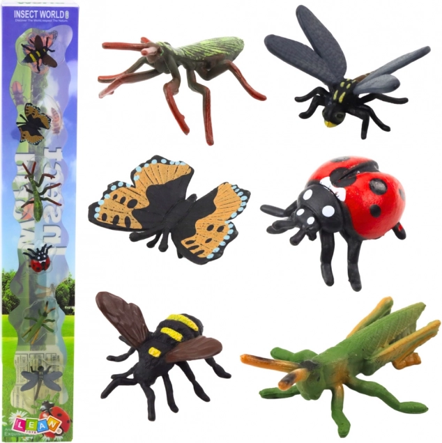 Rovar mini figura készlet Darázs Sáska Katicabogár 4-6cm 6db