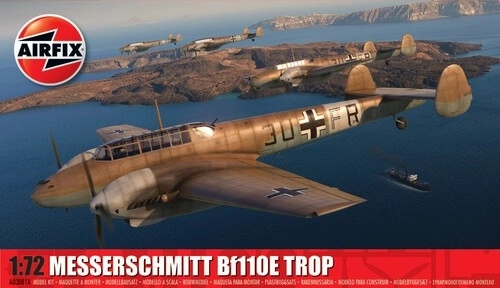 messerschmitt bf 110e/e-2 trop 1/72 műanyag modell