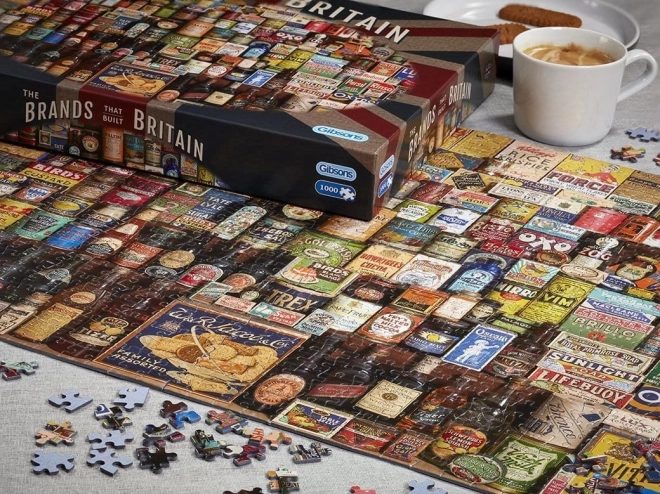 A brit márkákat építő puzzle