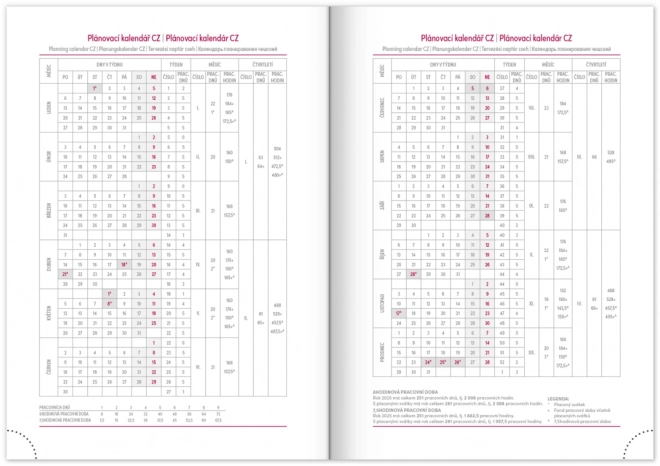 Notique napi Planner Aprint Top 2025 - fekete