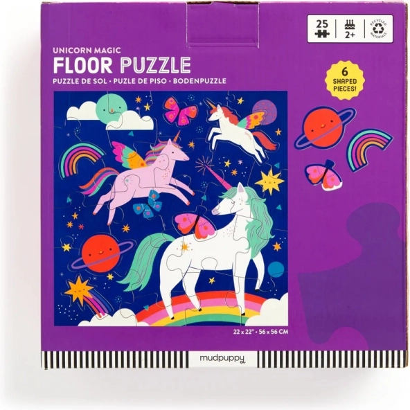 Mudpuppy Padló puzzle Varázslatos egyszarvúak 25 darab