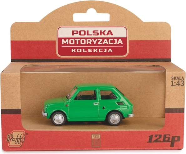 fém modell fiat 126p maluch 1:43 – zöld