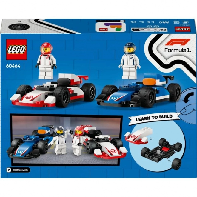 Lego City F1 Versenyautók Williams Racing és Haas F1