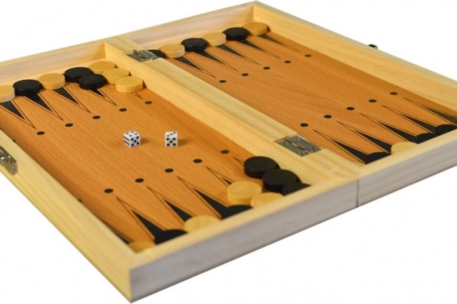 MaDe Fa Sakkozó készlet, Dámával és Backgammonnal 29x29 cm