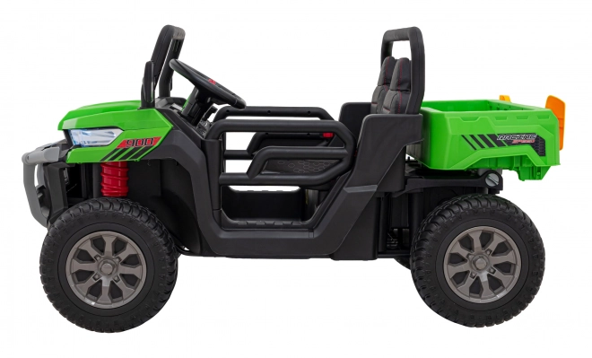 Auto Pick-Up Speed 900 pro gyerekek Zöld + 4x4 meghajtás + mozgatható pumpa + csomagtér + távirányítás + lapát + LED audio