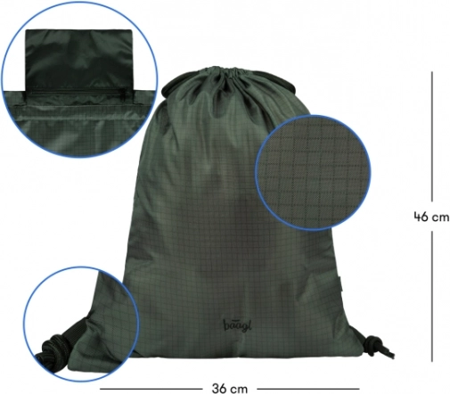 Baagl Készlet 3 Cubic Grove: hátizsák, tolltartó, zacskó