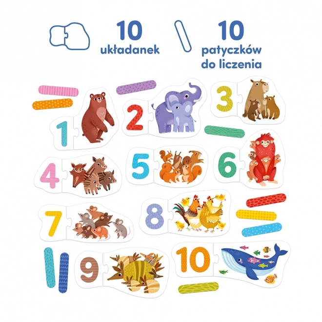 Párosító puzzle - számok