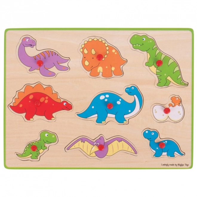 Dinoszaurusz betétes kirakós - Bigjigs Toys