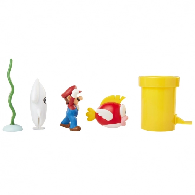 Super Mario figurák szett diorámával