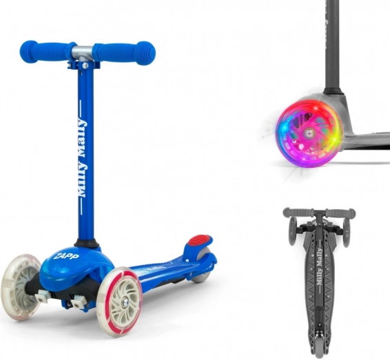 Összecsukható dizájn és LED kerekek