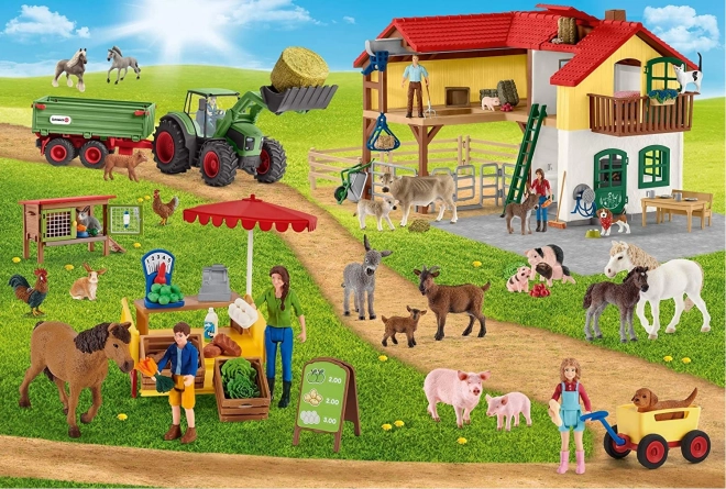 Schleich farm kép puzzle ajándék figurával