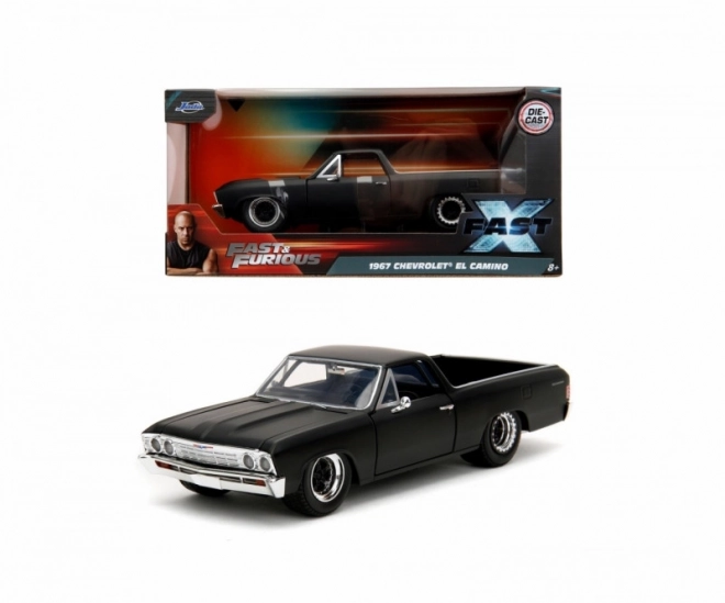 Gyors és dühös 1967 El Camino autó modell 1:24 méretarány