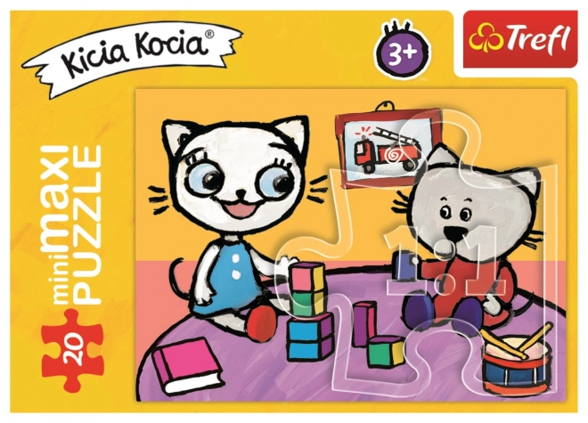 Kicia Kocia puzzle szobában 20 darabos