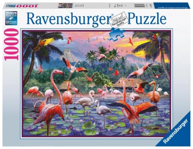 Ravensburger pink flamingók puzzle 1000 darabos