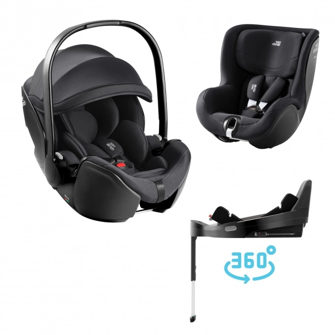 Biztonságos babakocsi szett Vario Base 5Z Baby-Safe Pro és Dualfix Classic, Mély Fekete