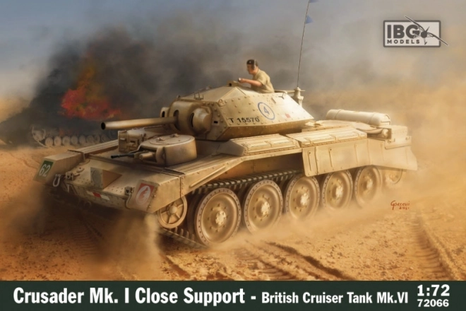 Crusader Mk.I CS brit közvetlen támogatású harckocsi modell