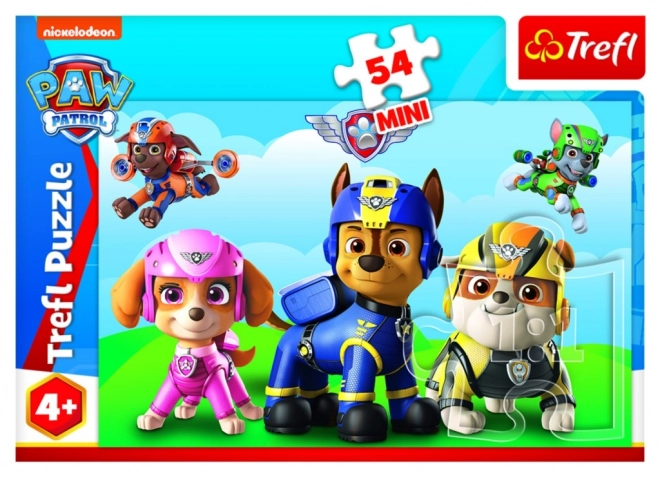 Minipuzzle 54 darabos Paw Patrol 4 fajtája dobozban