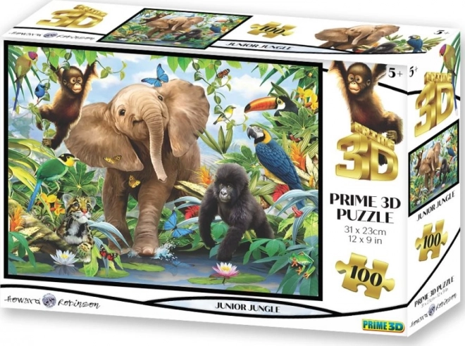 Dzsungel 3D puzzle - 100 darabos