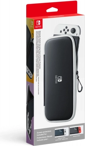Védőtok és védőüveg Nintendo Switch OLED-hez