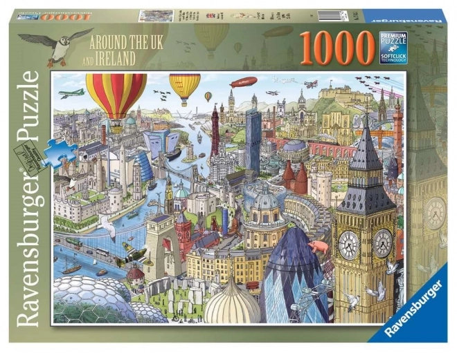 Ravensburger puzzle - Egyesült Királyság és Írország körül 1000 darabos