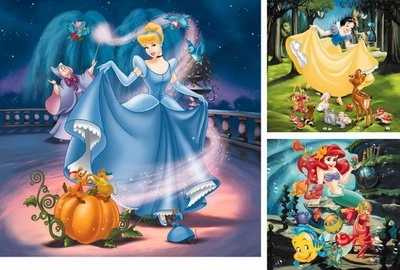 Ravensburger Disney hercegnős puzzle - Hófehérke, Hamupipőke és Ariel