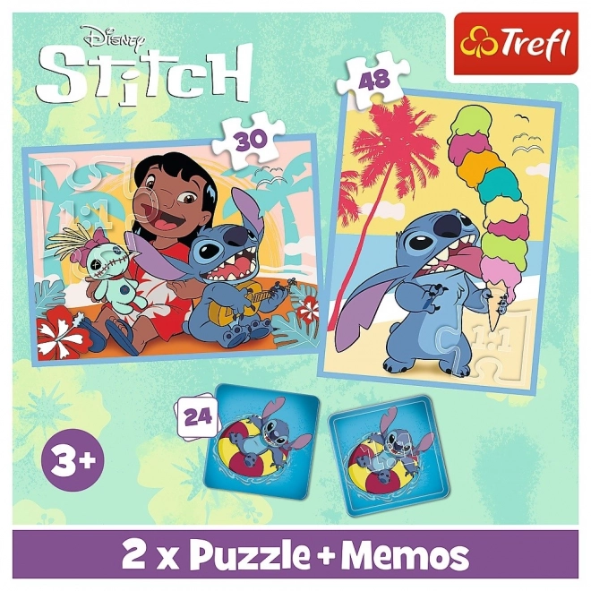 Puzzle és memóriajáték Lilo és Stitch