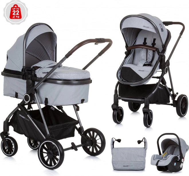 Chipolino Aura 2 az 1-ben Babakocsi Ash Grey
