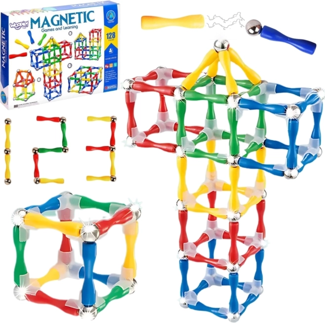 Mágneses építőkészlet 3D 128 darab XXL Woopie