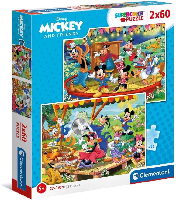 Mickey és barátai 2x60 darabos puzzle