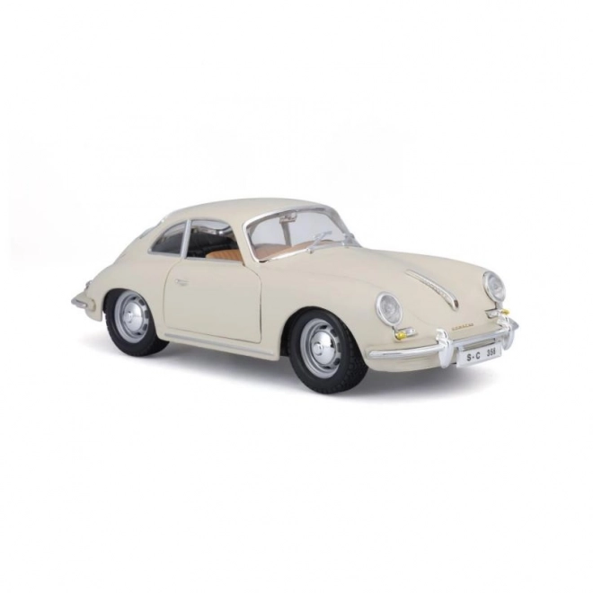 Bburago Porsche 356B Coupe (1961) elefántcsont színű modellautó 1:24