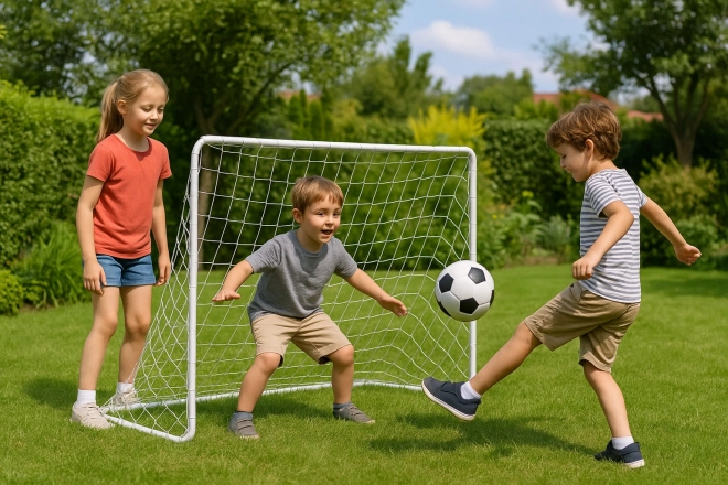 Két futballkapu futballhálóval 180x122cm ECOTOYS