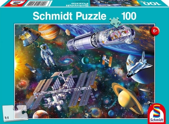 Űrbéli szórakozás 100 darabos puzzle