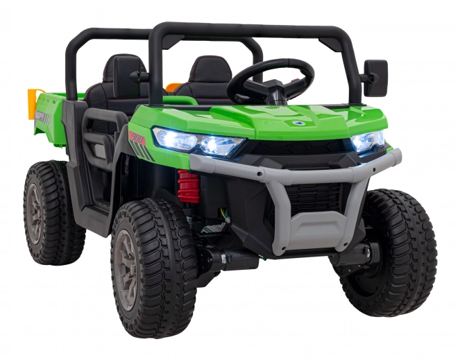 Auto Pick-Up Speed 900 pro gyerekek Zöld + 4x4 meghajtás + mozgatható pumpa + csomagtér + távirányítás + lapát + LED audio