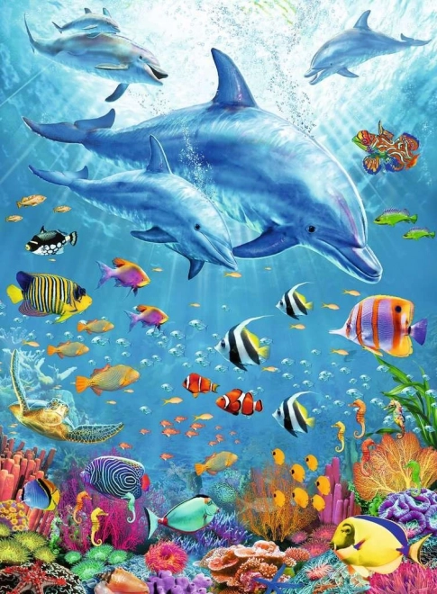 Ravensburger delfines xl puzzle 100 darab