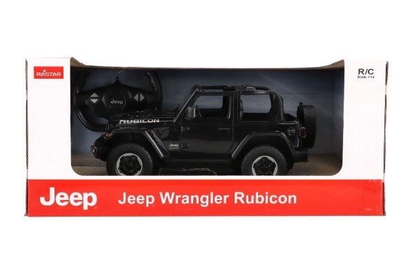 Jeep Wrangler Rubicon távirányítós autó - fekete