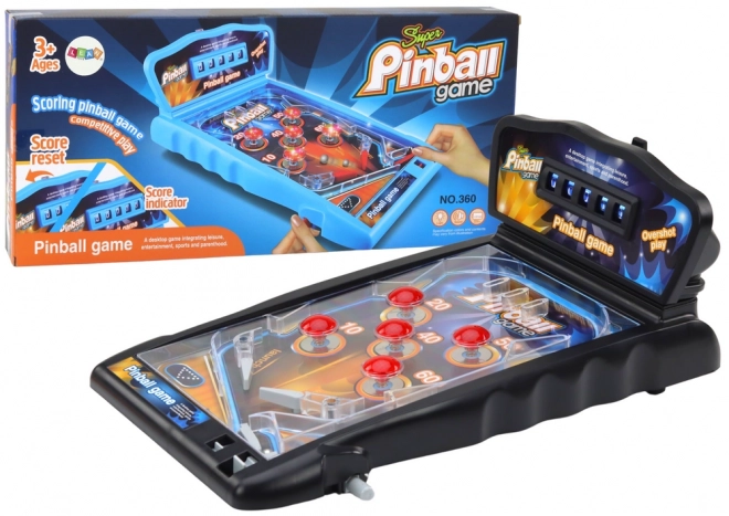 Pinball ügyességi játék fényekkel és hangokkal