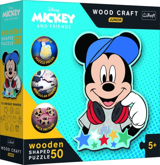 Trefl wood craft junior mickey egér világában puzzle 50 darabos