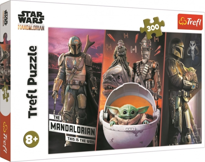 Trefl puzzle a mandalori gyermek: titokzatos baby yoda 300 darabos