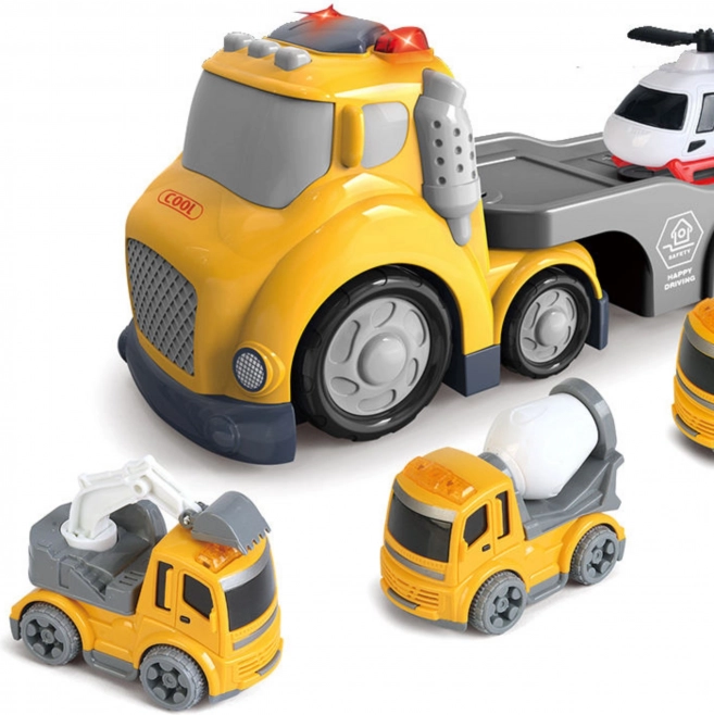 WOOPIE City Truck sárga vontatókocsi világító- és hangeffektusokkal