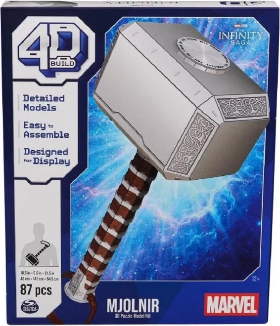 4D puzzle marvel mjolnir