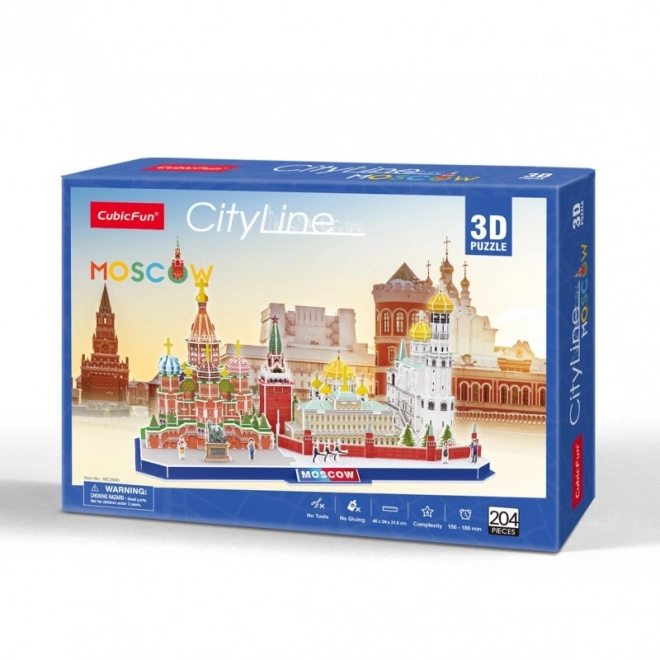 3D városvonal puzzle Moszkva