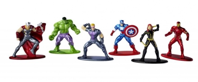 Avengers fém figura készlet 6 db 4 cm