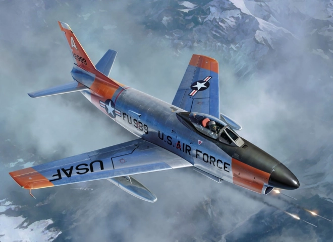 Műanyag F-86D Dog Sabre repülőgép modell 1/48